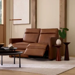 West Elm Harris Motion Reclining Leather Sofa (60"–85")
