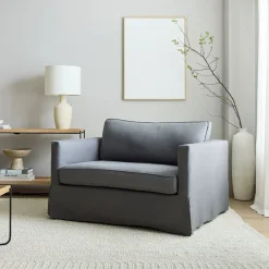 West Elm Harris Skirted Slipcover Apartment Loveseat (51")