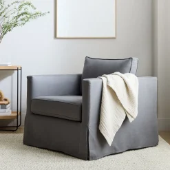 West Elm Harris Skirted Slipcover Chair