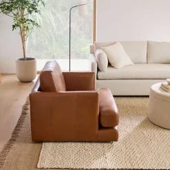 West Elm Haven Leather Chair and a Half