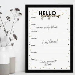 West Elm Hello Gorgeous Planner Dry Erase Board