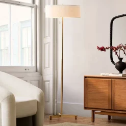 West Elm Hennings Fabric Floor Lamp (62")