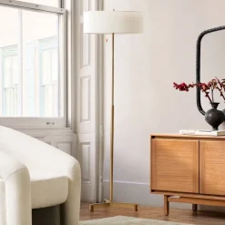 West Elm Hennings Fabric Floor Lamp (62")