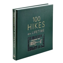 West Elm 100 Hikes of a Lifetime Leather-Bound Book