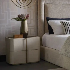 West Elm Hinsdale Vegan Leather Curved Nightstand (–)