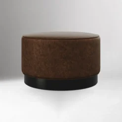 West Elm Hoffman Leather Ottoman