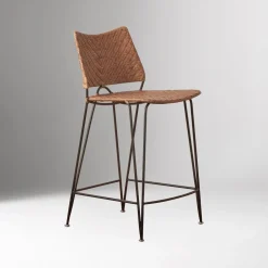 West Elm Hollingrive Rattan Counter Stool