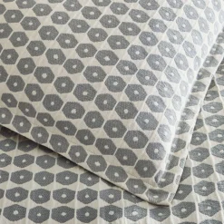 West Elm Honeycomb Woven Duvet Cover & Shams