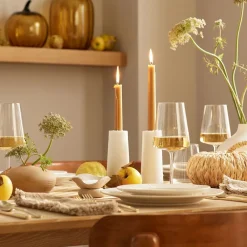 West Elm Horizon Lead-Free Crystal White Wine Glass Sets