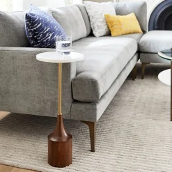 West Elm Hudson Marble Drink Table (9.5")