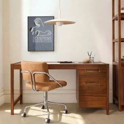 West Elm Hughes Desk with File Cabinet (56")