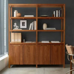 West Elm Hughes Tall Double Wide Bookcase (68")