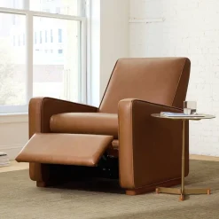 West Elm Hugh Leather Recliner