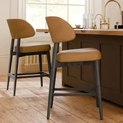 West Elm Hyde Leather Bar & Counter Stools