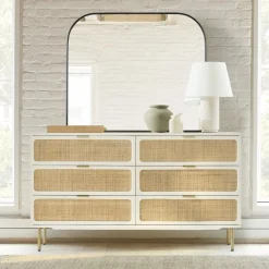 West Elm Ida Woven 6-Drawer Dresser (60")