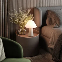 West Elm Illaria Cordless Mushroom Table Lamp (12")