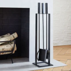 West Elm Industrial Fireplace Tools - Black