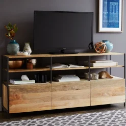 West Elm Industrial Modular Large Media Set With Open & Closed Storage (101")