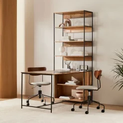 West Elm Industrial Storage Peninsula Desk (64")