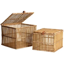 West Elm Irawaddy Rattan Baskets (Set of 2)