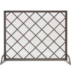 West Elm Iron Weave Fireplace Screen