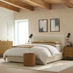 West Elm Isla Leather Ottoman