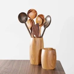 West Elm Itza Wood Hand-Carved Kitchen Utensils (Set of 3)