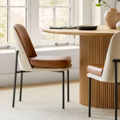 West Elm Jack Metal Frame Two-Tone Dining Chair