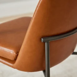 West Elm Jack Vegan Leather Metal Frame Dining Chair
