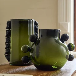 West Elm Jade Artisanal Glass Vases