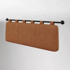 West Elm James Leather Hanging Headboard