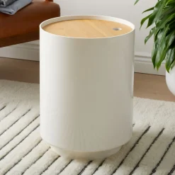 West Elm Jasper Wood Lidded Baskets