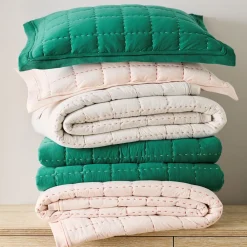 West Elm Jersey Grid Quilt & Shams