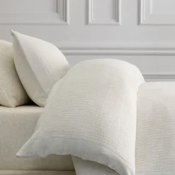 West Elm Jersey TENCEL™ Modal Ribbed Border Duvet Cover & Shams