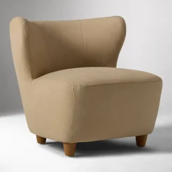 West Elm Jodi Leather Slipper Chair