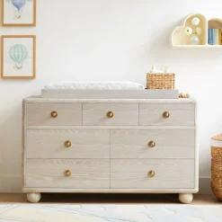 Kids West Elm Joseph Altuzarra Sphere Foot 7-Drawer Wide Dresser with Removable Topper (56")
