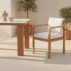 West Elm Journey Teak Outdoor Dining Chair