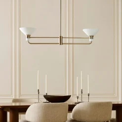 West Elm Juliette Linear 2-Light Chandelier (44")