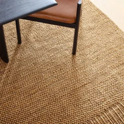 West Elm Jute Boucle Stripe Border Rug