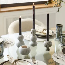 West Elm Kali Marble Candleholders