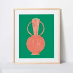 West Elm Kate Arends Framed Print - Green Vase