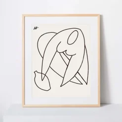West Elm Kate Arends Framed Print - Woman & Vase