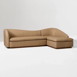 West Elm Kaufman Leather 2-Piece Chaise Sectional (105.5")