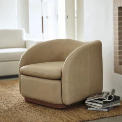 West Elm Kaufman Swivel Leather Chair