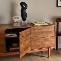 West Elm Keira Solid Wood Media Console (80")