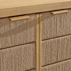 West Elm Kody Wood & Paper Cord Buffet (58")
