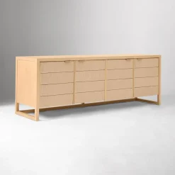 West Elm Kody Wood & Paper Cord Media Console (72")