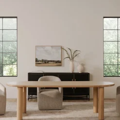 West Elm Kosciusko Oak Oval Dining Table (78"–96")