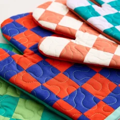 West Elm Krista Marie Young Checkered Oven Mitt