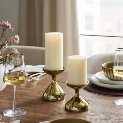 West Elm Kuba Metal Pillar Holders